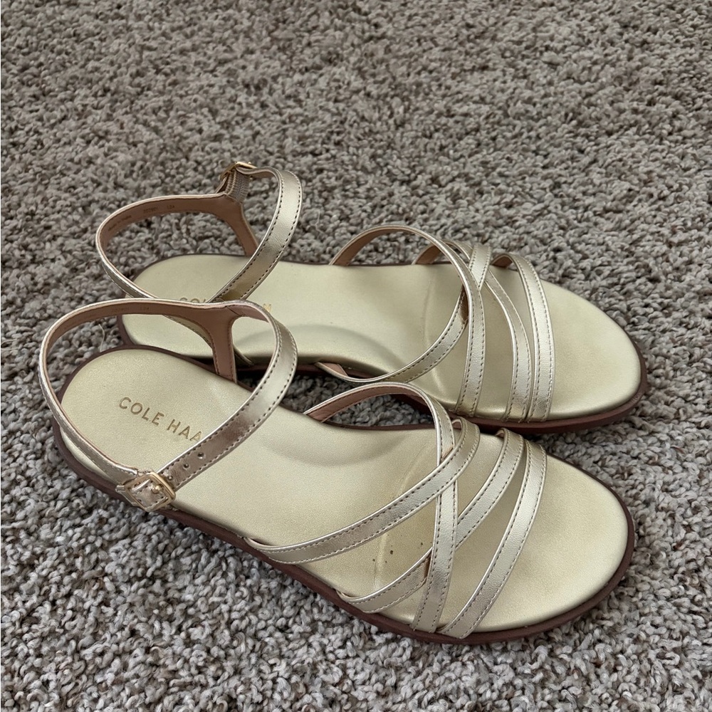 Cole Haan Women's Beige Strappy Sandals